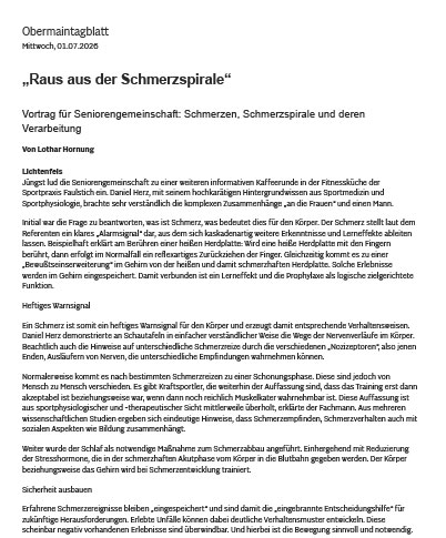 Raus aus der Schmerzspirale